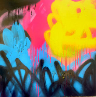 "Think" original painting by Cleveland Artist Ingrid Hoegner