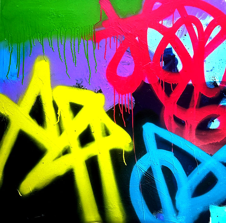 Fresh abstract painting by Cleveland artist Ingrid Hoegner
