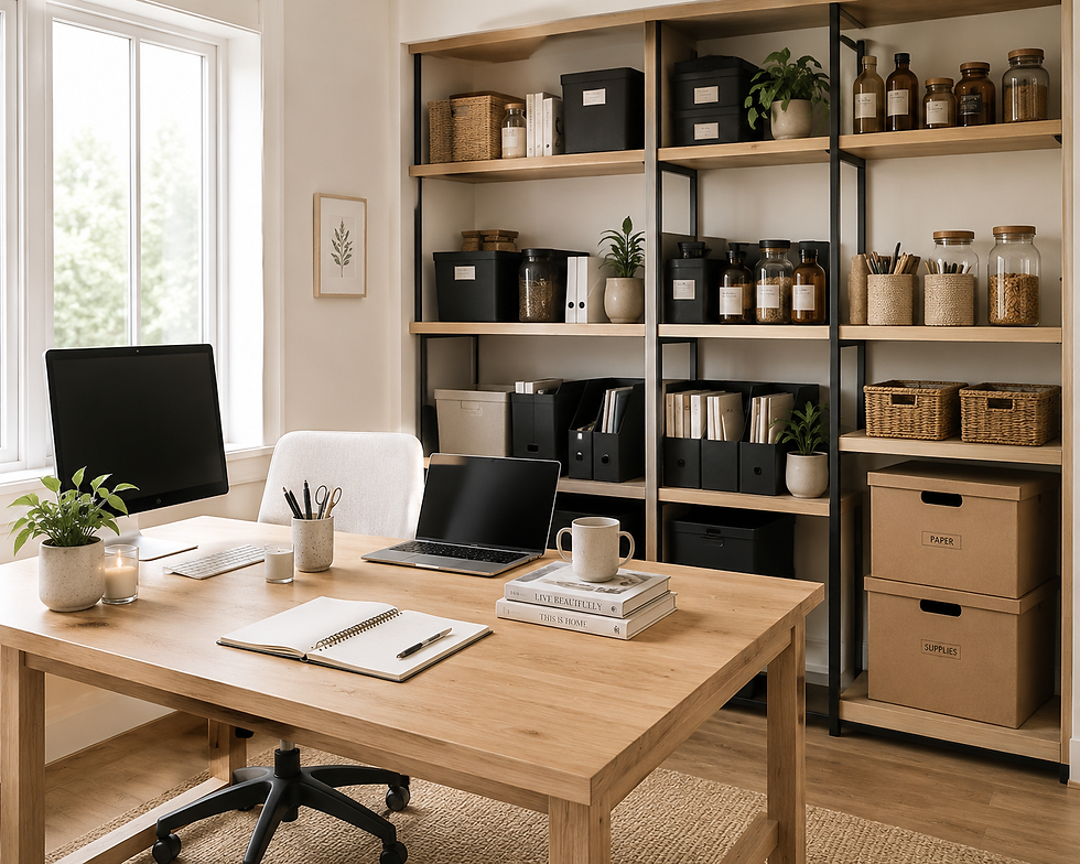 Modern organized home office designed for productivity and efficiency.