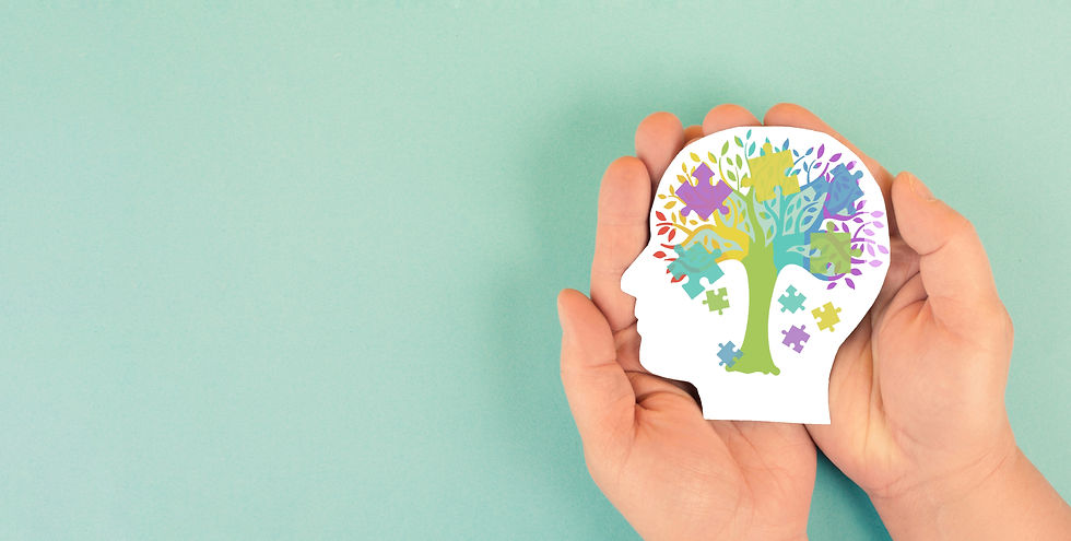 ADHD, attention deficit hyperactivity disorder, mental health, head of child, colorful jig
