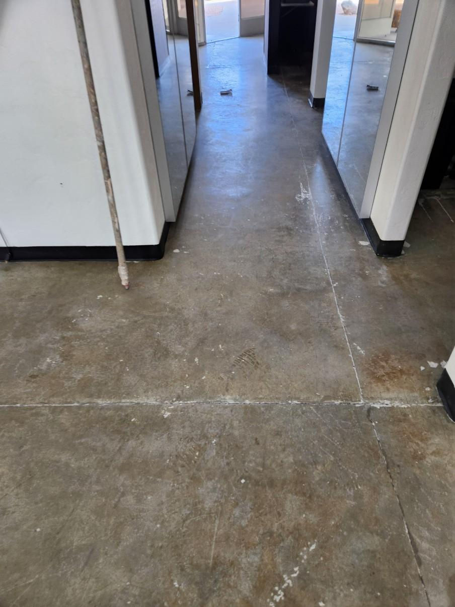 Cleaned floor getting ready to be converted