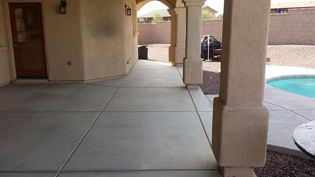 Back patio area before