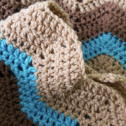 🧶Earth Tone & Turquoise Wavy Afghan