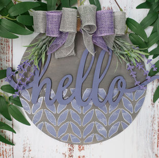 💜🌿Lavender Hello Sign