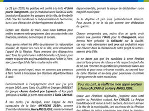 Les candidats que je soutiens aux élections de juin 2021