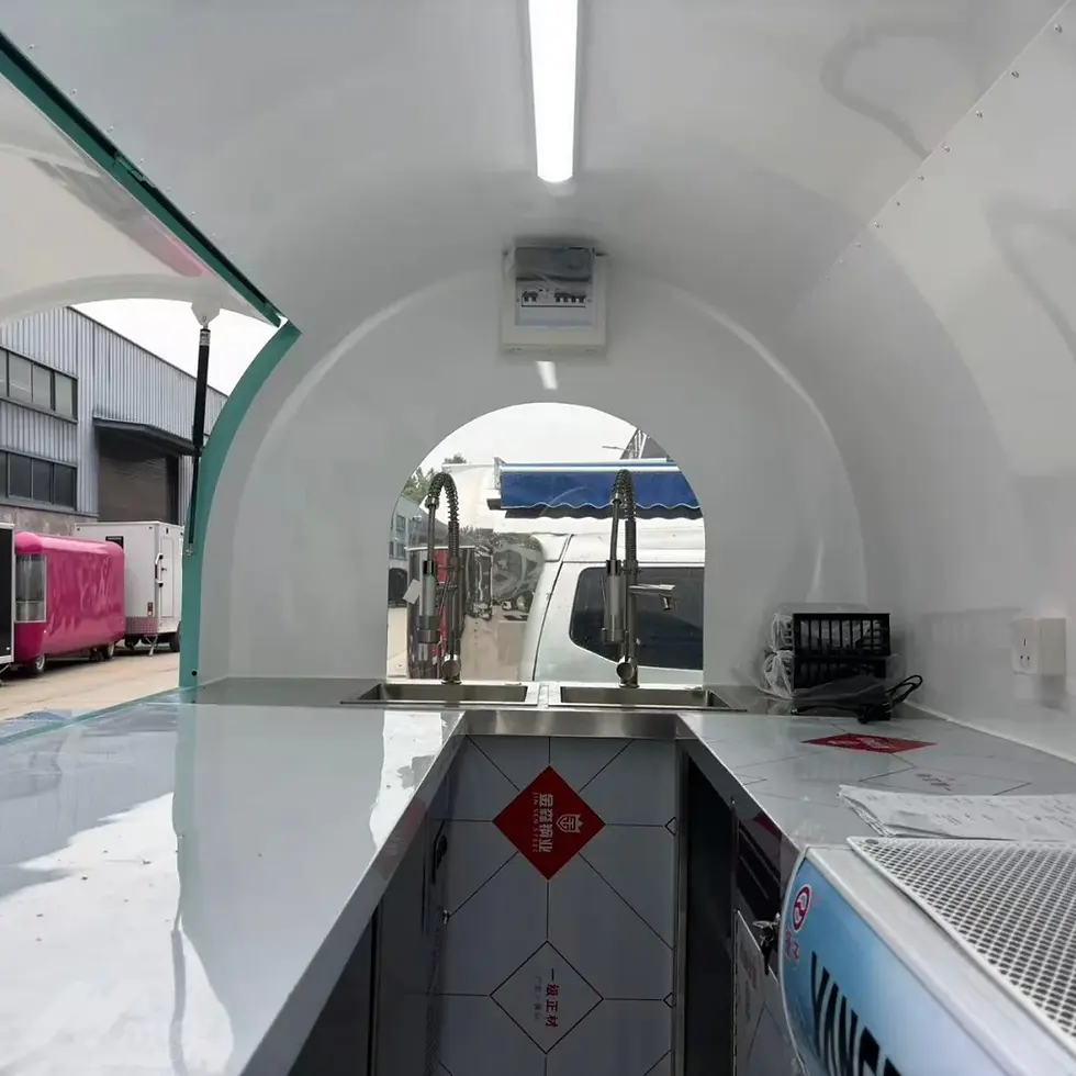 Thumbnail: 2.19m Round Top Food Trailer for Mobile Coffee & Ice Cream Single Axle