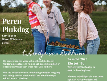 Za 4 oktober Perenplukdag!