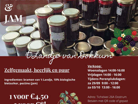 Verse bramensap en jam te koop!