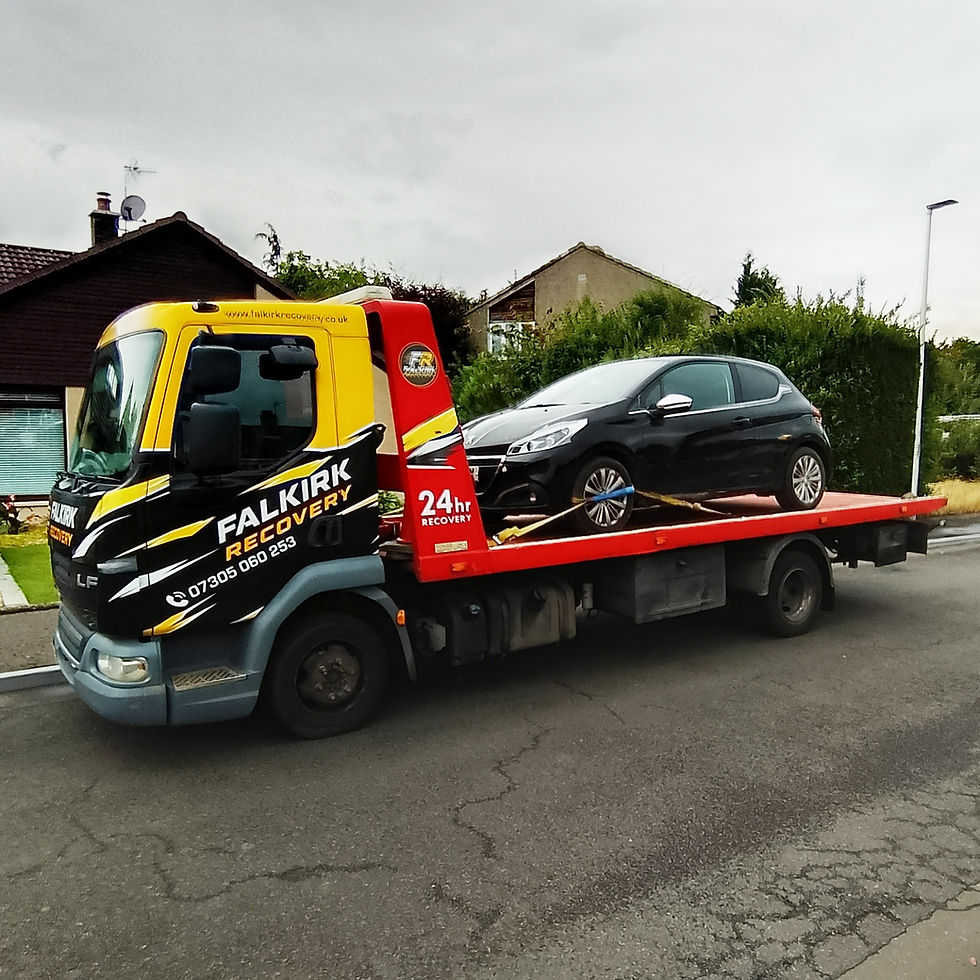 Peugeot 208 Recovery Grangemouth after the vehicle entered limp mode following an engine management fault.