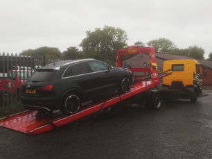 Audi RS Q3 vehicle recovery in Bo'ness
