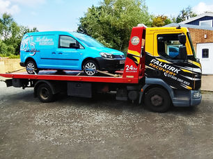 VW Caddy recovery Lochgelly after injector failure transported by Falkirk Recovery to Bo'ness