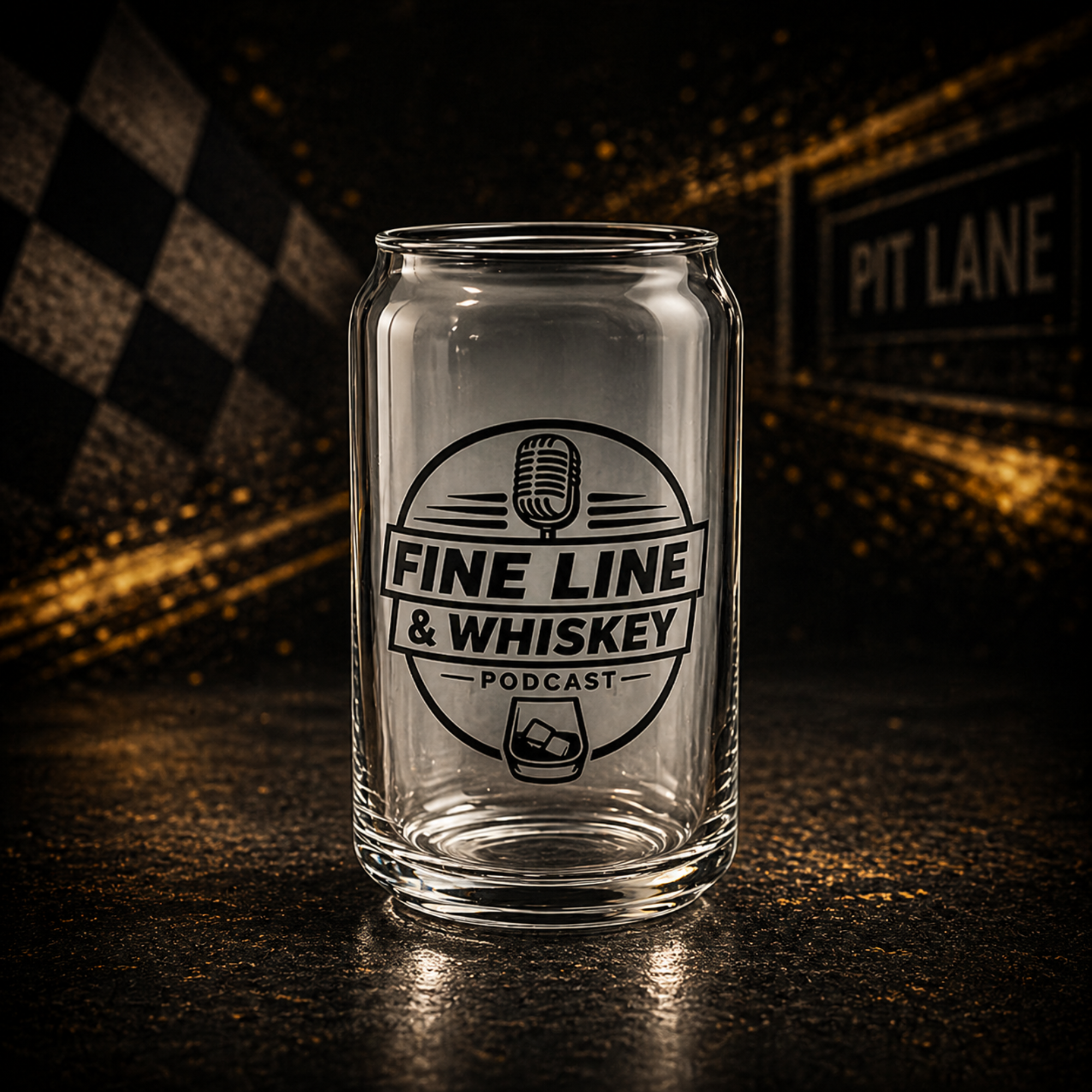FLW Can-shaped glass