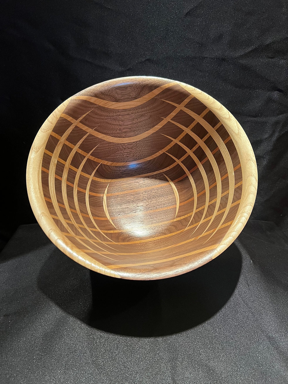Thumbnail: Side view of luxury handmade wooden bowl