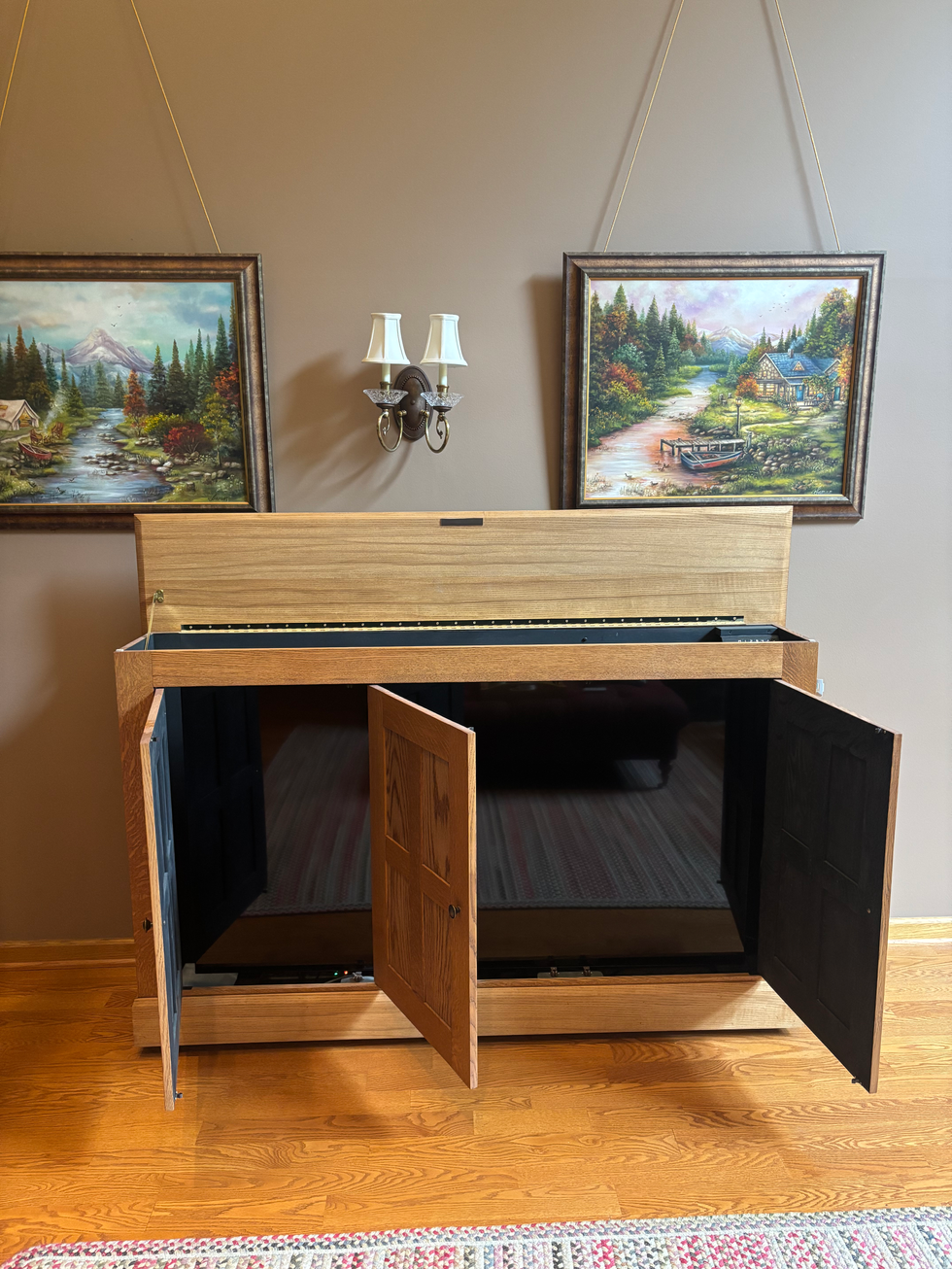 wooden tv stand