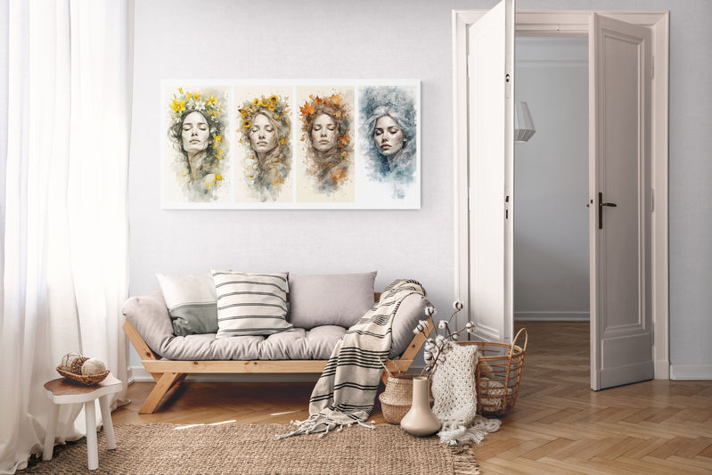 Miniatúra: Štyri ročné obdobia stvárnené cez ženskú krásu