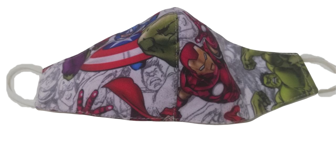 Tapabocas Carita avengers