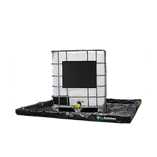 IBC tote in foam wall containment berm