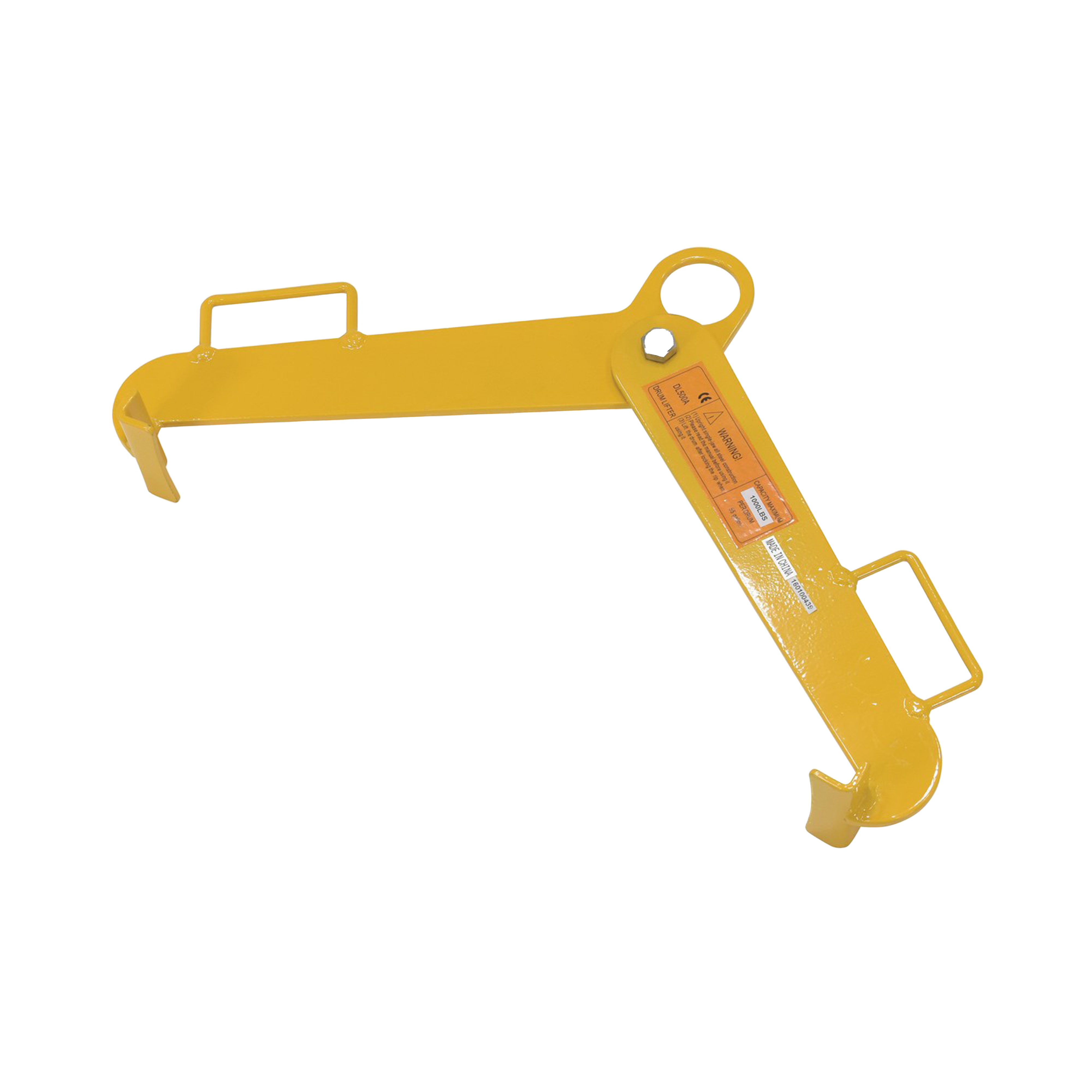1000 lb capacity yellow vertical drum clamp