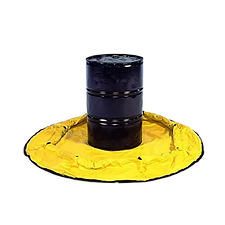 drum in pop up spill containment pool