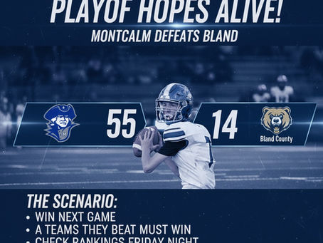 🏈 Montcalm Generals Dominate Bland County Bears in 55-14 Rout, Playoff Hopes Alive