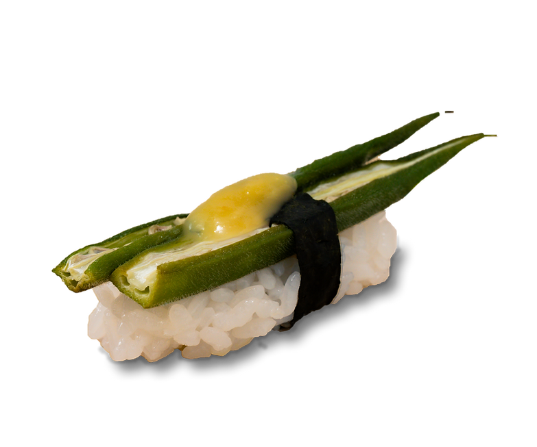 Boiled Okura with vinegar miso