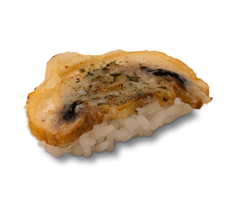 Tempura mushroom with Matcha Salt