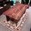 Thumbnail: Redwood coffee table with braided inlay strips