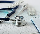 Stethoscope on the Cardiogram