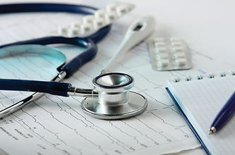 Stethoscope on the Cardiogram