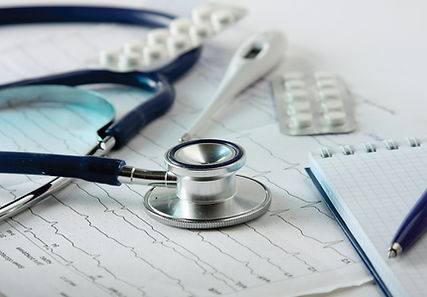 Stethoscope Over Cardiogram