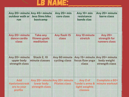 Fall Bingo Challenge 