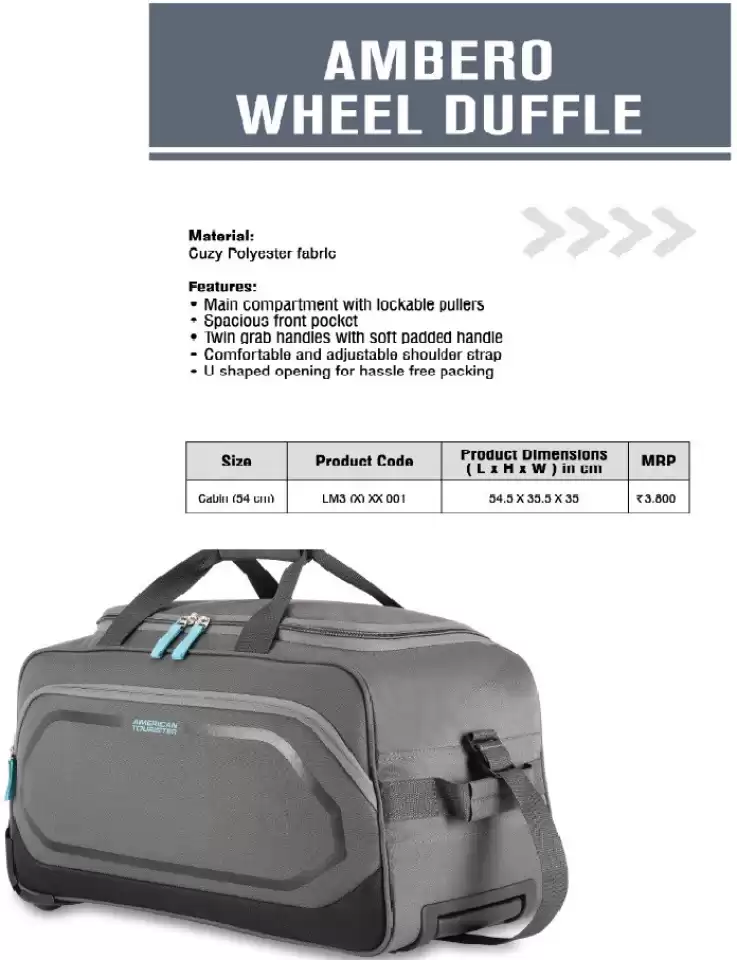 American tourister ambero wheel duffle clearance
