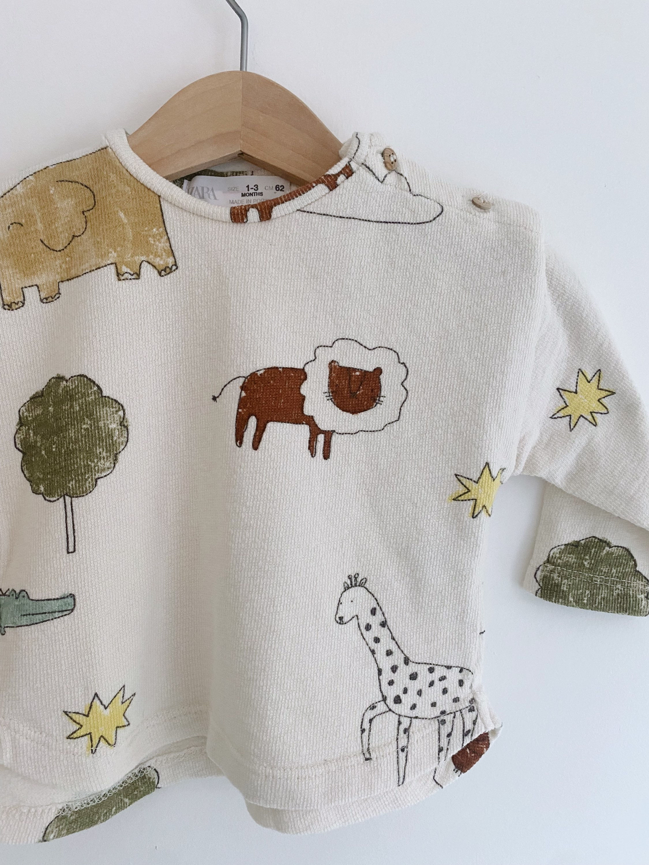 Zara animal Tee (1-3m)