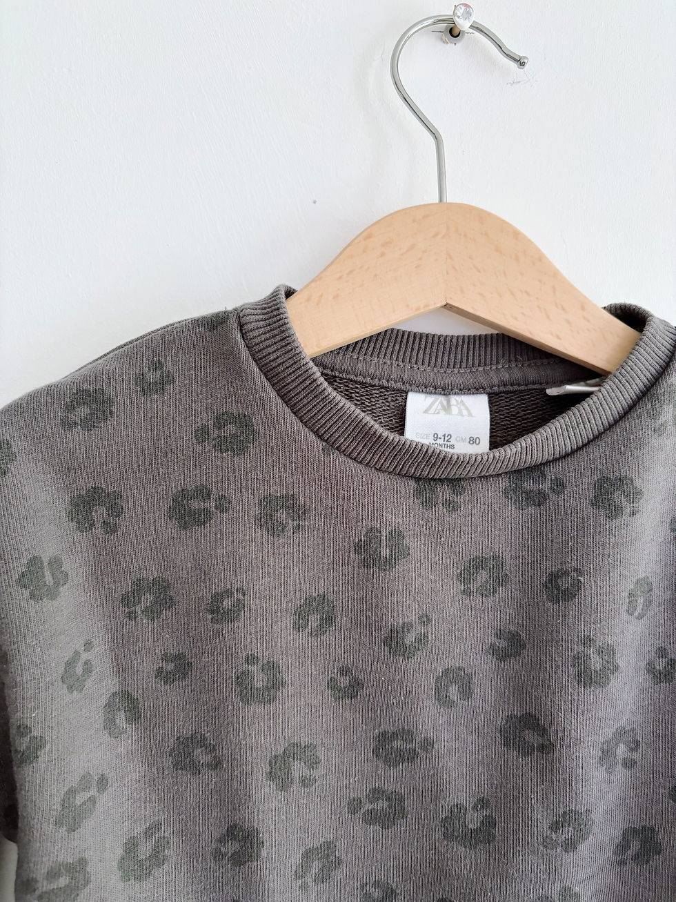 Thumbnail: Zara animal print sweatshirt (9-12m) 