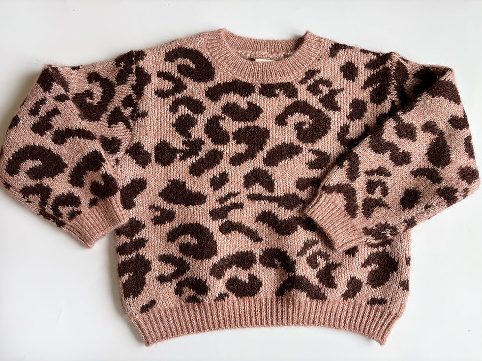 Thumbnail: Zara leopard print knit jumper (2Y) 