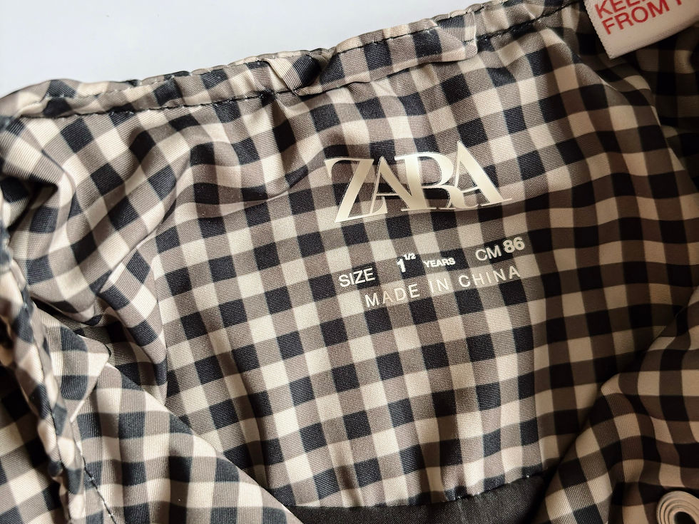 Thumbnail: Zara light weight gingham jacket (18M)