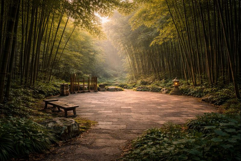 Bambus ist das Symbol für Flexibilität und Haltung