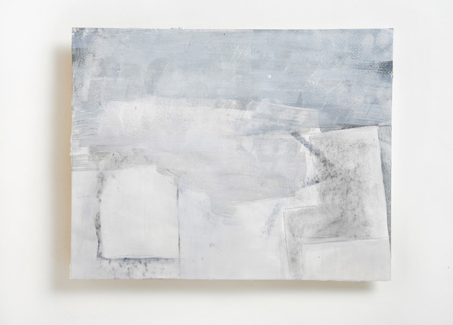 Abstract acrylic painting on Yupo paper, Lauren Blankstein, New York artist