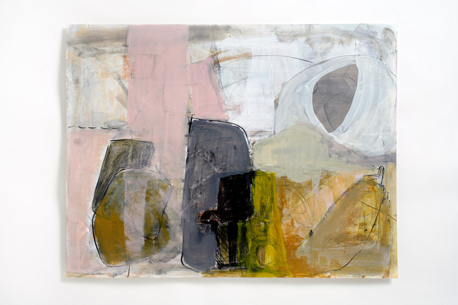 Abstract acrylic painting, New York artist, Lauren Blankstein