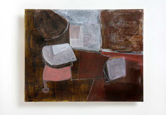 Abstract interior painting, New York artist, Lauren Blankstein