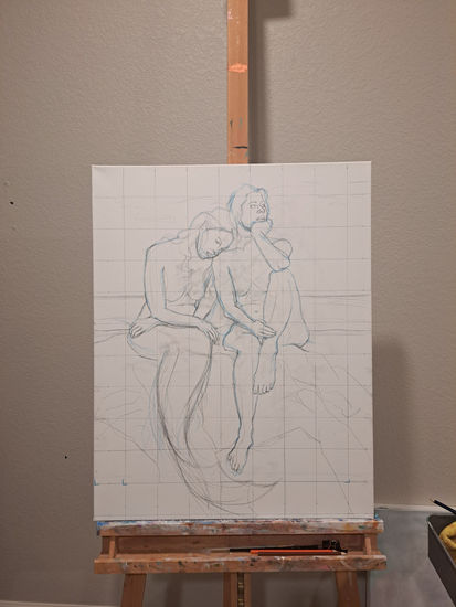 Progress shot of On the Beach