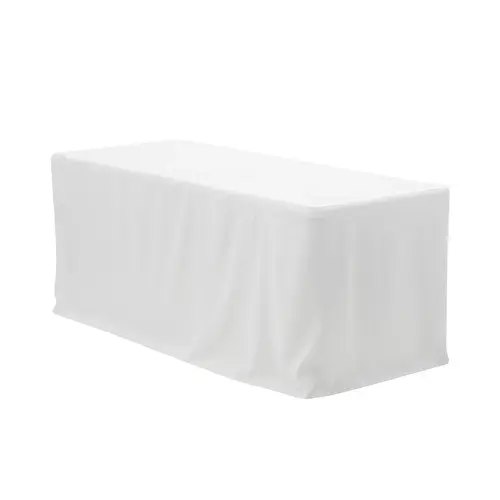 Table Cloth: 6ft. White, Linen