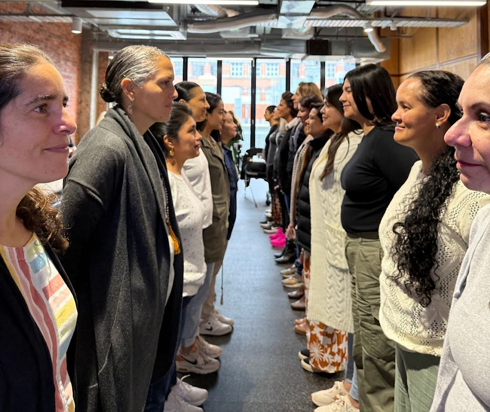 Andrea Ballesteros engaging in one of the QWINBIZ workshops