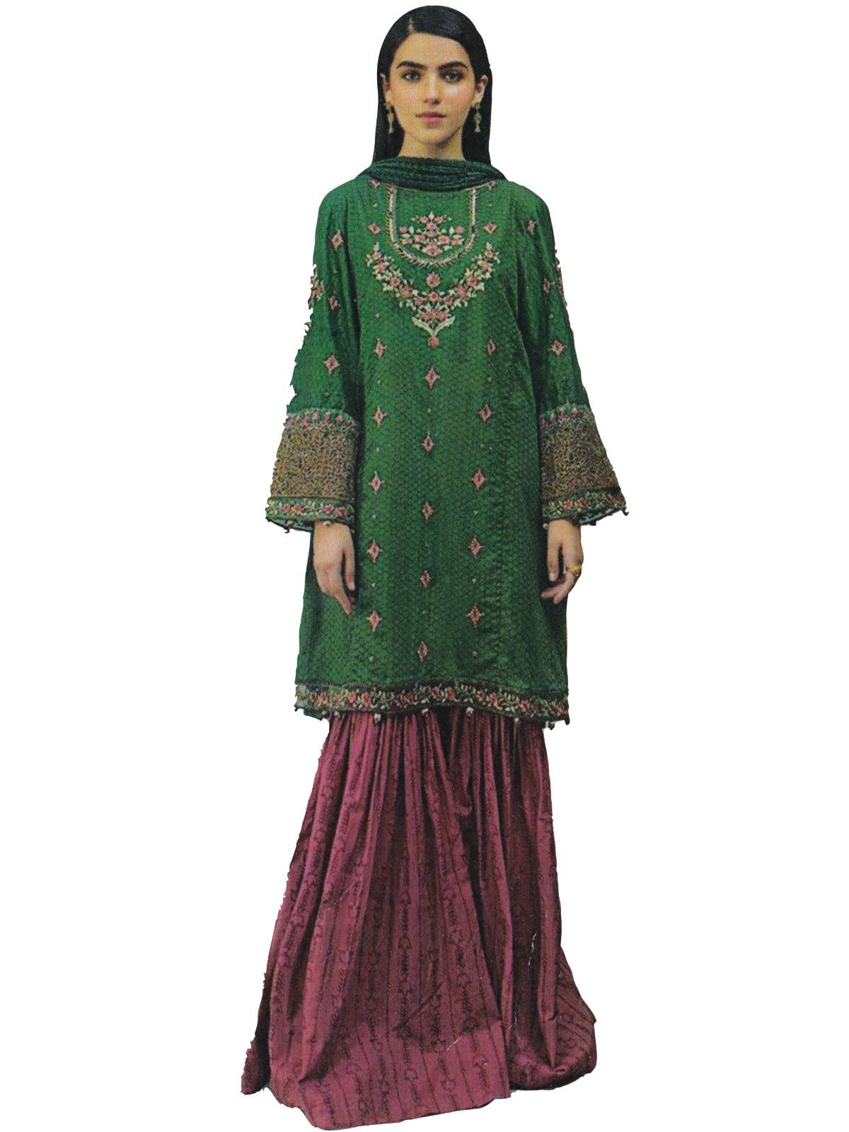 Unstitched Embroidered Suit | MB008106