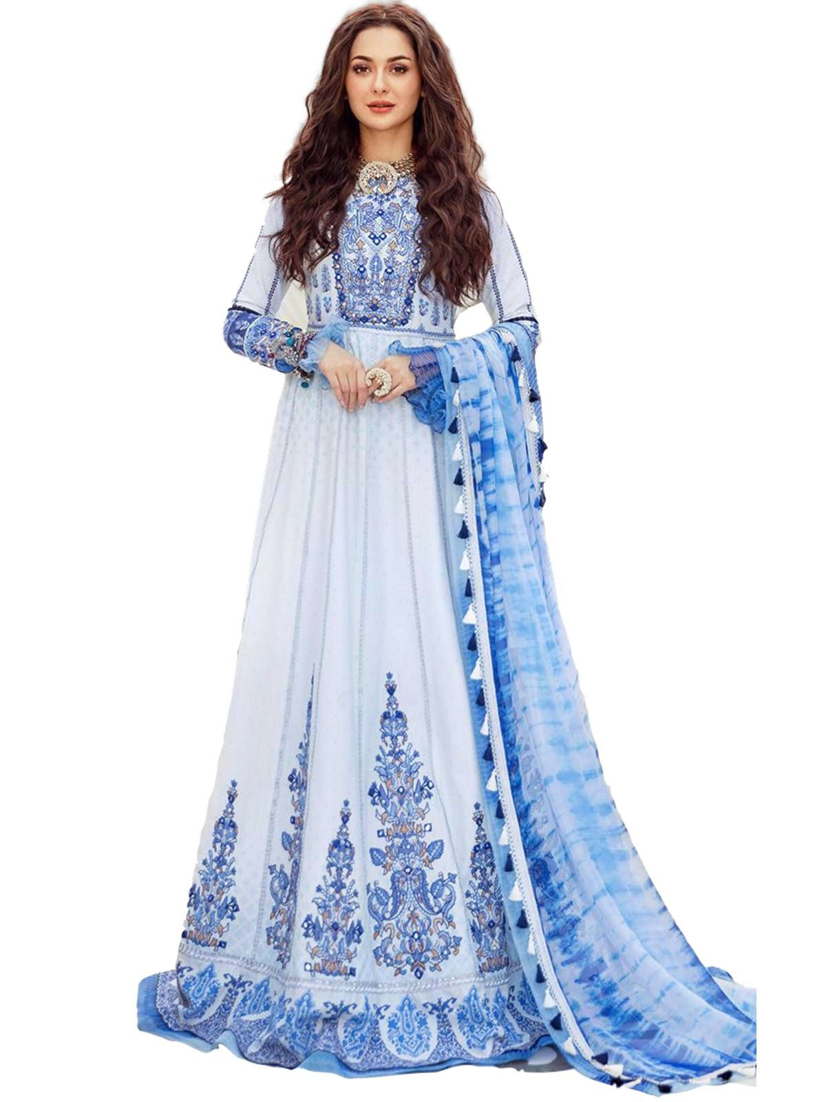 3-Pieces Unstitched Embroidered  suit | AJRL0007