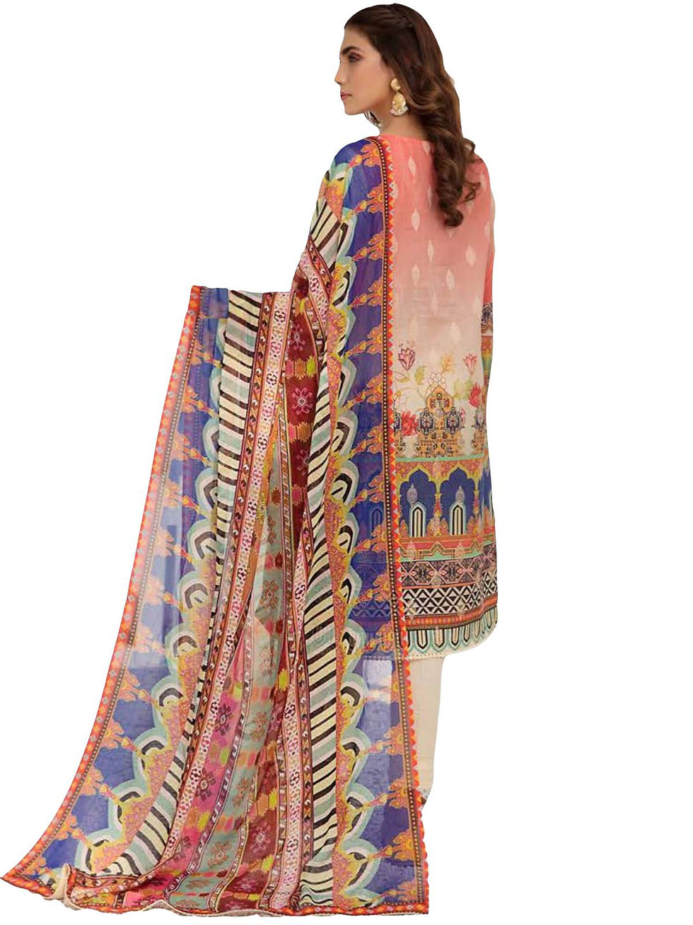 Thumbnail: 3 PC Unstitched Gull Jee | Damascus
