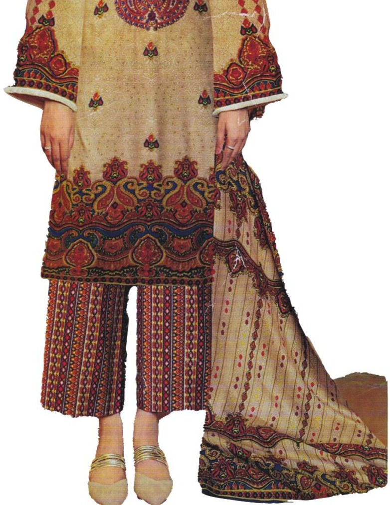 Thumbnail: Unstitched Embroidered Suit | NL001001