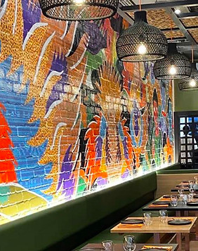 Kasa and kin restaurant mural