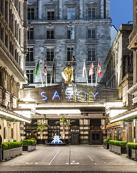 savoy entrance at night