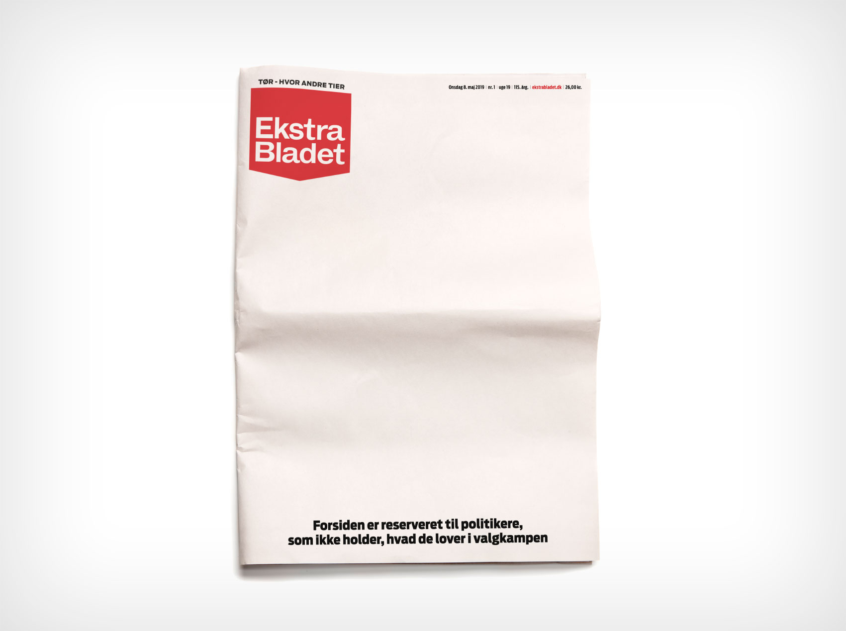 Ekstra Bladet Blank Frontpage